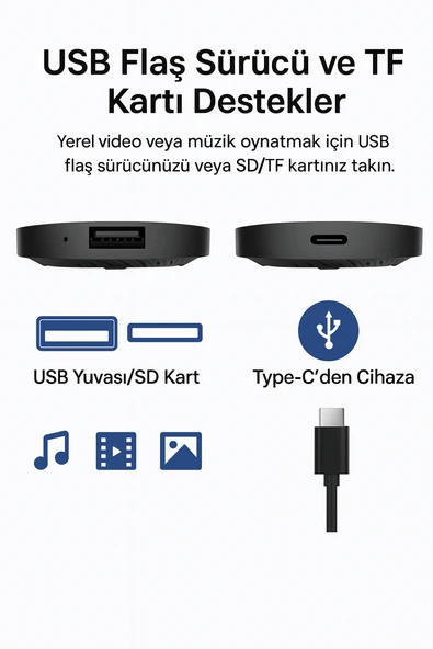 Wireless Carplay Android Araba 4 Çekirdekli Akıcı FullHd 1080P Wifi 2.4/5G - 3