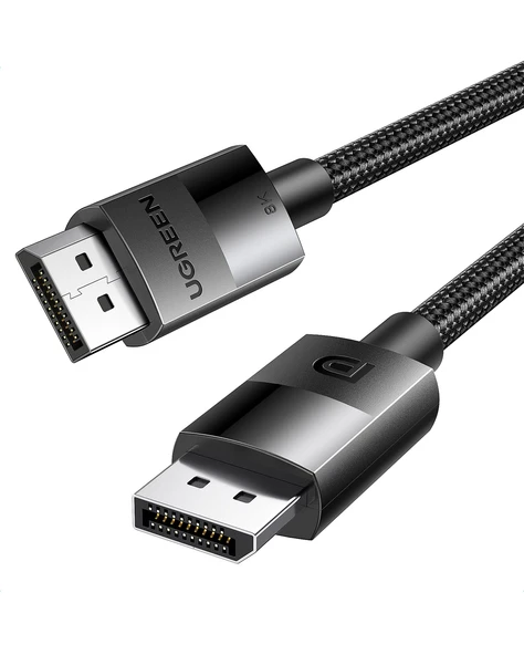 UGREEN 8K 60Hz Displayport - Displayport 1.4 Örgülü Kablo 2 Metre, Siyah, 80392 - 2