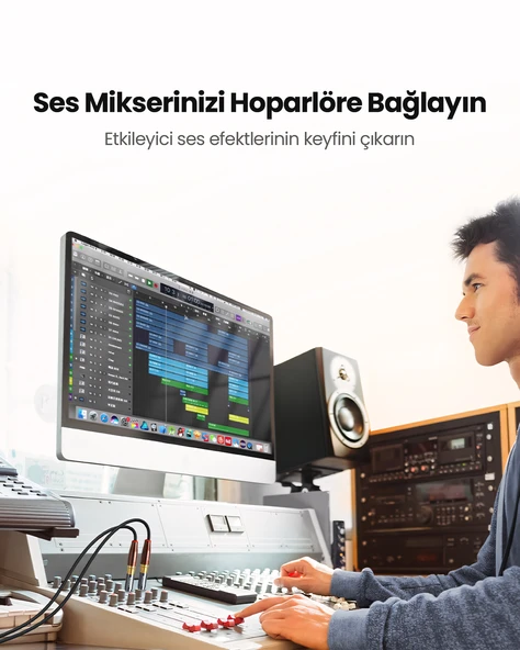 UGREEN 6.35 mm Erkek - RCA Dişi Adaptör, 80731 - 3