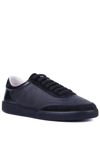 Shoetyle - Siyah Renk Hakiki Deri Bağcıklı Erkek Günlük Ayakkabı 666-1098 - Resim 2