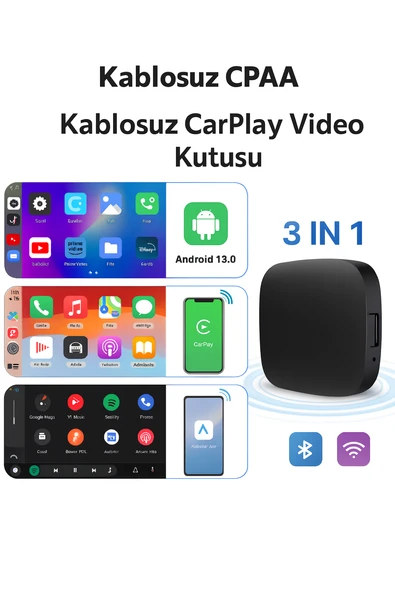 Wireless Carplay Android Araba 4 Çekirdekli Akıcı FullHd 1080P Wifi 2.4/5G - 2