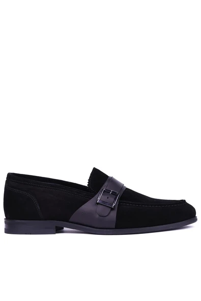 Shoetyle - Siyah Hakiki Süet Deri Erkek Klasik Ayakkabı 115-K580 ürün görseli