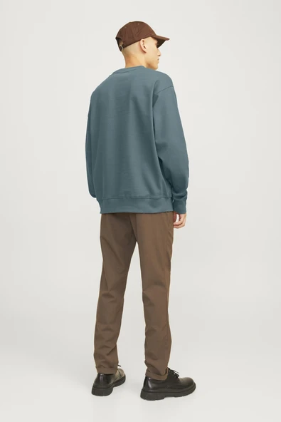 Jack & Jones Erkek Mavi Sweat 12261386 - 5