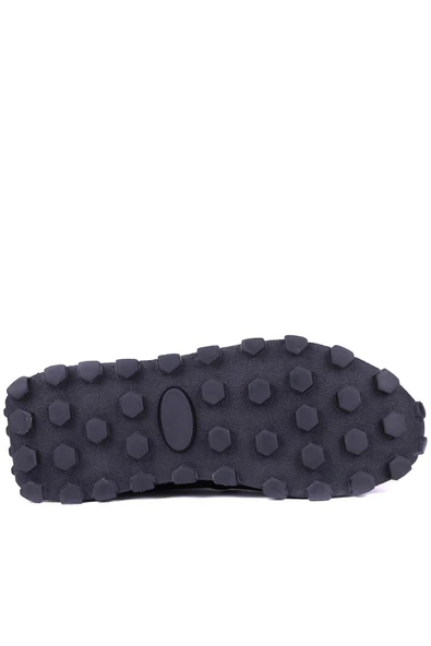 Shoetyle - Siyah Hakiki Deri Bağcıklı Erkek Sneaker 115-K556 - Resim 6