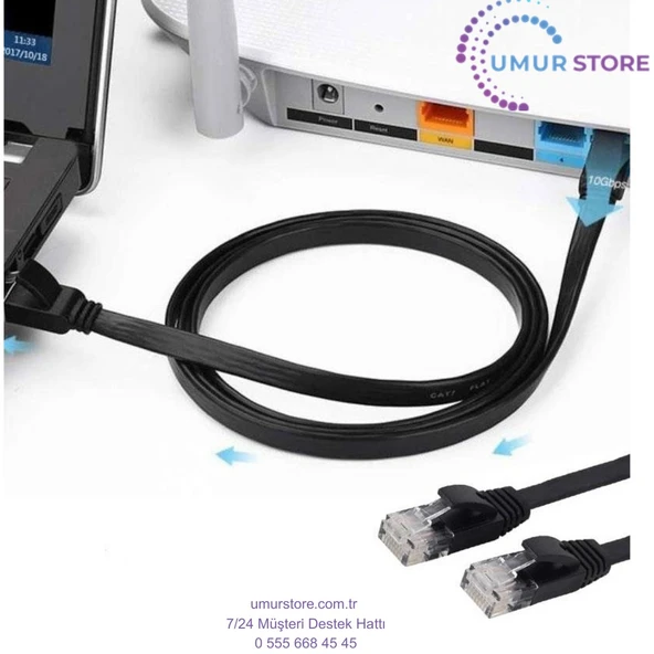 Cat5 RJ45 Slim Internet Bağlantı Kablosu - Resim 3