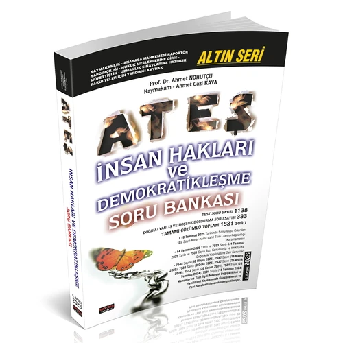 ATEŞ İnsan Hakları ve Demokratikleşme Soru Bankası Savaş Yayınları Ağustos 2025 ürün görseli 1