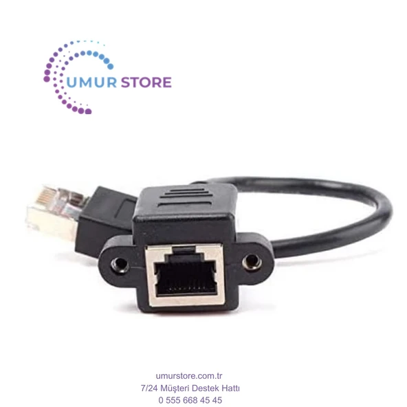 RJ45 Cat5 Cat6 Dişi Erkek Çevirici Koruyucu Adaptör ürün görseli 1