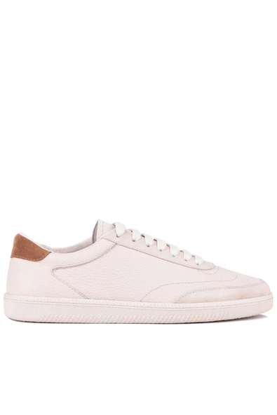 Shoetyle -  Bej Rengi Hakiki Deri Bağcıklı Erkek Günlük Ayakkabı 666-1098 ürün görseli