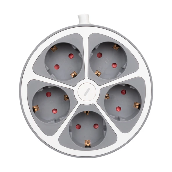 5Lİ ANAHTARLI 1.5 METRE GRUP PRİZ VE-G605Y (5232) - 1