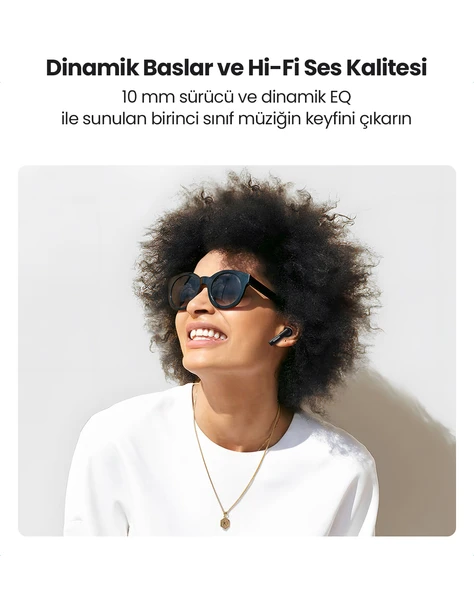 UGREEN HiTune T3 Aktif Gürültü Engelleyici Kablosuz Kulak İçi Kulaklık, Siyah, 90401 - 2