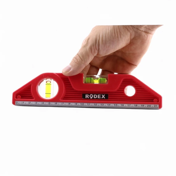 21 Cm Plastik Mıknatıslı Su Terazisi Hassas Ölçüm Hizalama Aleti Cihazı Marangoz İnşaat Terazisi - Resim 3