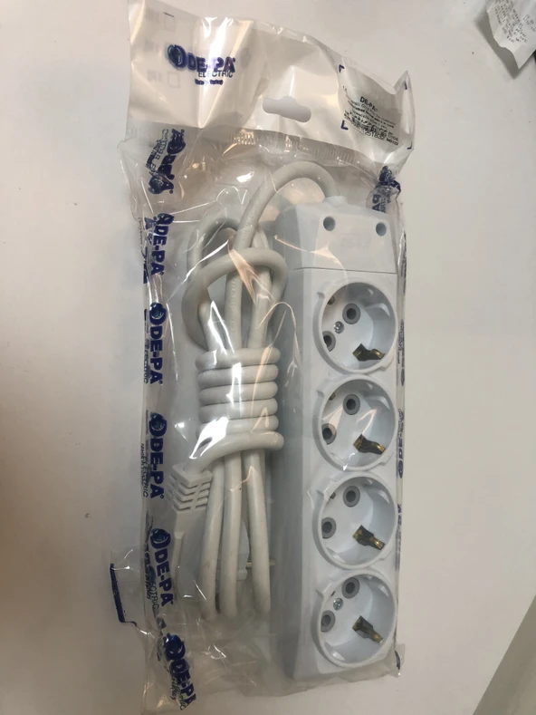 Depa 4 lü Grup Priz 2MT Kablolu ürün görseli