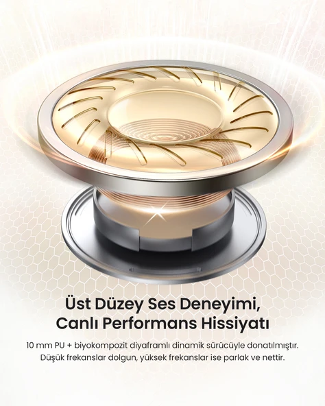 UGREEN HiTune T3 Pro Aktif Gürültü Engelleyici Kablosuz Kulak İçi Kulaklık, Beyaz, 35725 - 7