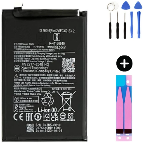 Xiaomi Redmi Note 12 5G BN5J Uyumlu A Kalite Batarya Pil + Montaj Seti