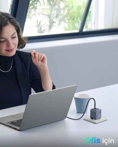 UGREEN Nexode Pro 45W GaN Hızlı Şarj Cihazı USB-C QC PD 2xUSB-C, Uzay Grisi, 35008 - 6