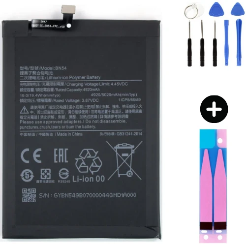 Xiaomi Redmi 9 BN54 Uyumlu A Kalite Batarya Pil + Montaj Seti