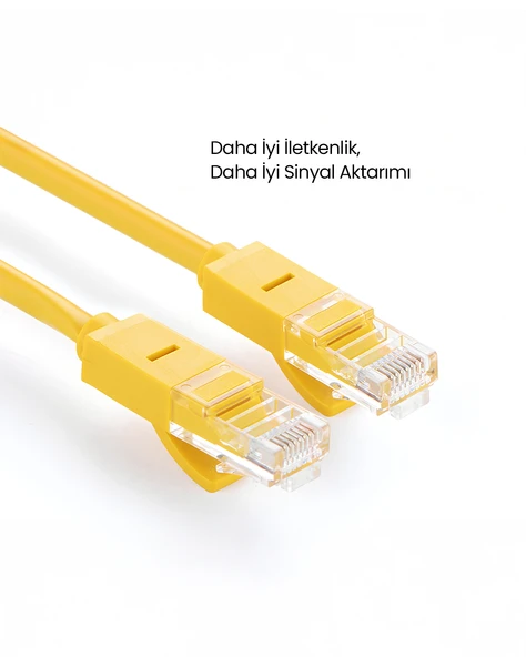 UGREEN CAT5e Ethernet Kablosu, 1 Metre, Sarı, 11230 - 6