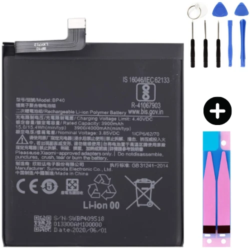 Xiaomi Redmi K20 Pro BP40 Uyumlu A Kalite Batarya Pil + Montaj Seti