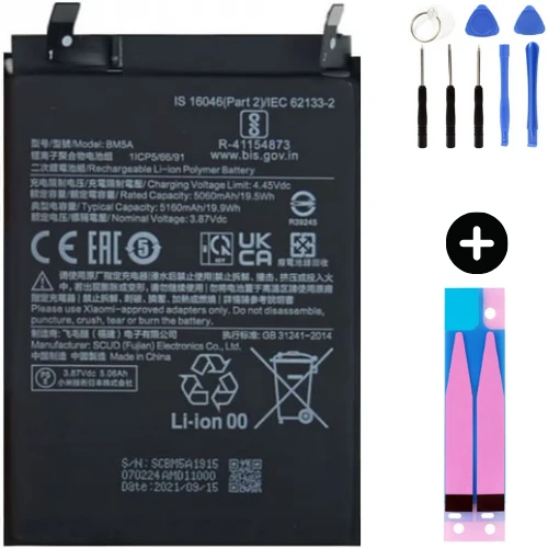 Xiaomi Redmi Note 11 Pro 5G BM5A Uyumlu A Kalite Batarya Pil + Montaj Seti