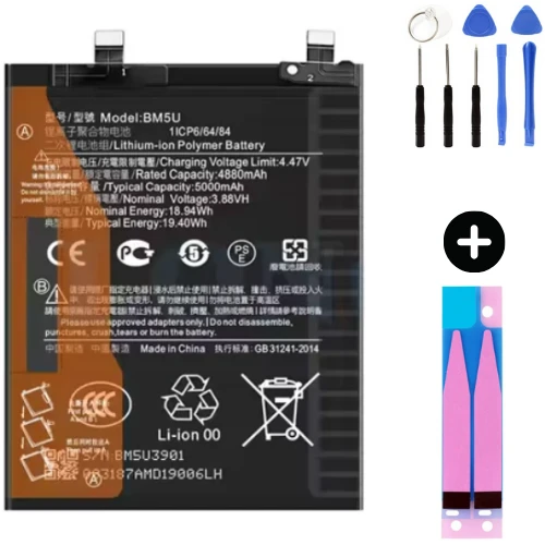 Xiaomi Redmi Note 13 Pro 5G BM5V Uyumlu A Kalite Batarya Pil + Montaj Seti