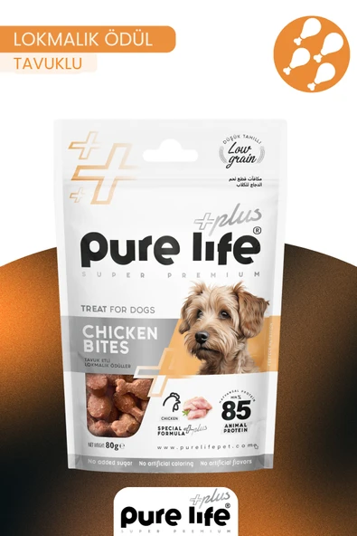 PURELİFE PLUS TAVUKLU KÖPEK ÖDÜL MAMASI 80GR