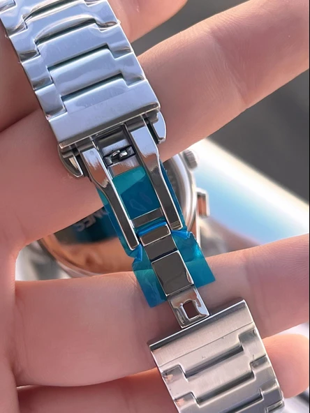 Tom Jones Çelik Kordon 3 Atm Suya Dayanıklı 2 Yıl Garantili Erkek Kol Saati+Bileklik TJE1.10017.2 - Resim 4