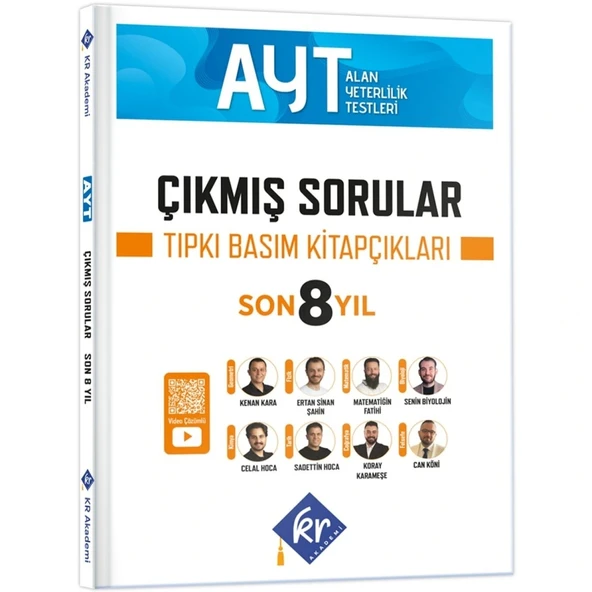 AYT Çıkmış Sorular Son 8 Yıl Tıpkı Basım Kitapçıkları KR Akademi Yayınları ürün görseli