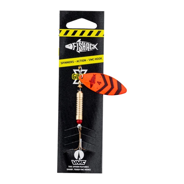 Döner Kaşık - Fishack GlideX - Orange Flash - 12g - No:4 - Alabalık/Turna/Levrek Olta Kaşığı - Resim 3