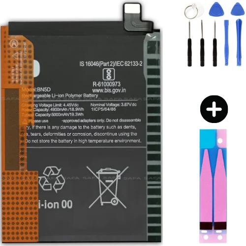 Xiaomi Redmi Note 12S BN5D Uyumlu A Kalite Batarya Pil + Montaj Seti