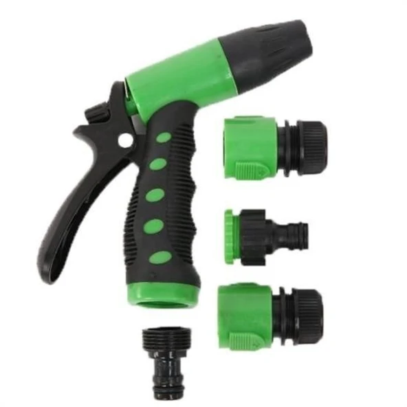 Buffer® 2 Fonksiyonlu 5li Bahçe Tarla Otomatik Sulama Tabancası Seti Hortum Bağlantısı Aparatı