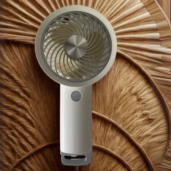 USB ile Şarj Olabilen 3 Ayarlı Fan Modlu Çanta Tipi El Fanı ürün görseli