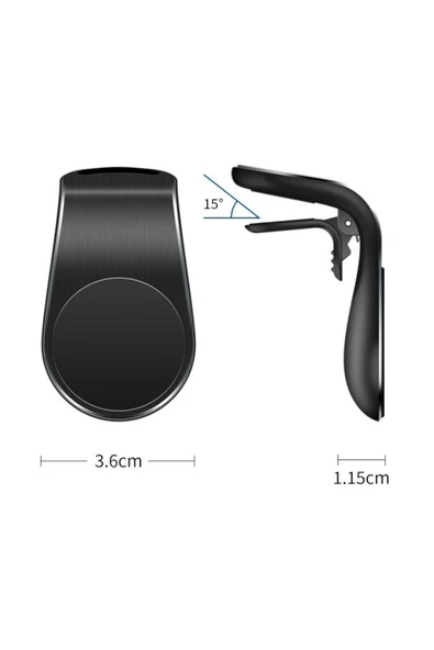 ® Havalanndırma Izgarasına Takılabilen Mandallı Mıknatıslı Oto Araç Içi Manyetik Telefon Tutucu - Resim 8