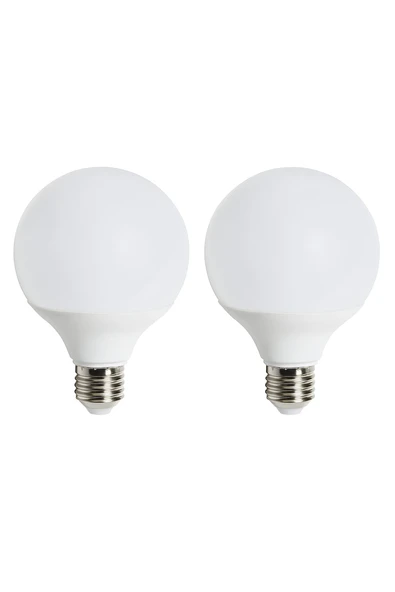 15watt E27 Duylu 6500kelvin Beyaz Işık 1350lümen A Enerji G95 Led Glop Ampul 2 ADET