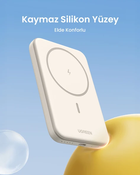 UGREEN 5.000 mAh MagSafe 15W Wireless Powerbank Bej, 25207 - 3