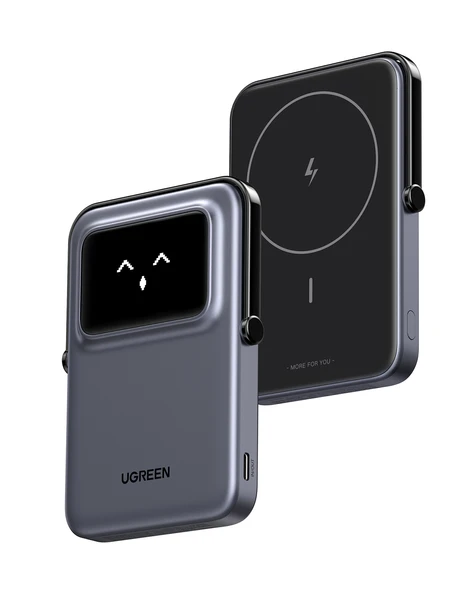 UGREEN Uno MagSafe Wireless 5.000 mAh 20W Hızlı Şarj Powerbank, Siyah, 35605B