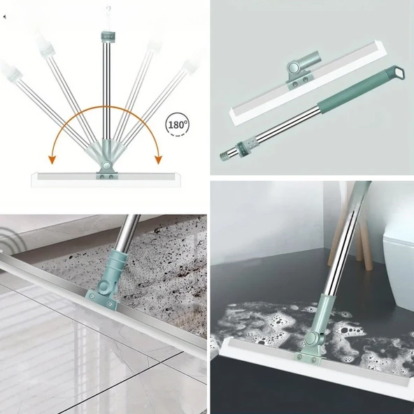 Teleskopik Oynar Başlıklı Cam,Zemin Silme Aparatı Çekçek - Resim 4