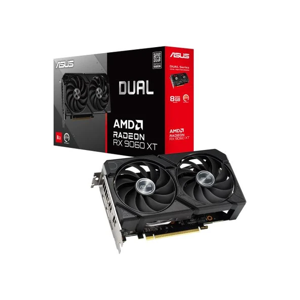 ASUS DUAL-RX9060XT-8G 8Gb 128Bit GDDR6 1xHDMI 2xDP GAMING Ekran Kartı