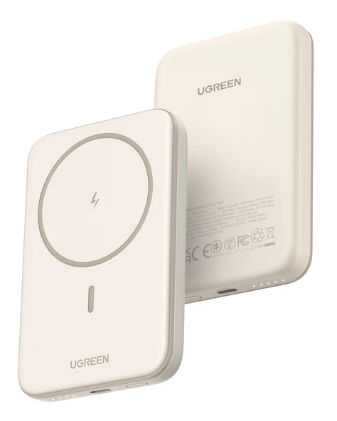 UGREEN 5.000 mAh MagSafe 15W Wireless Powerbank Bej, 25207 - 1