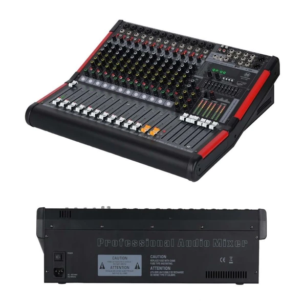 Maxword DC12-PRO 2x99 DSP Efekt Ses Mikseri 12 Kanal Deck Mixer