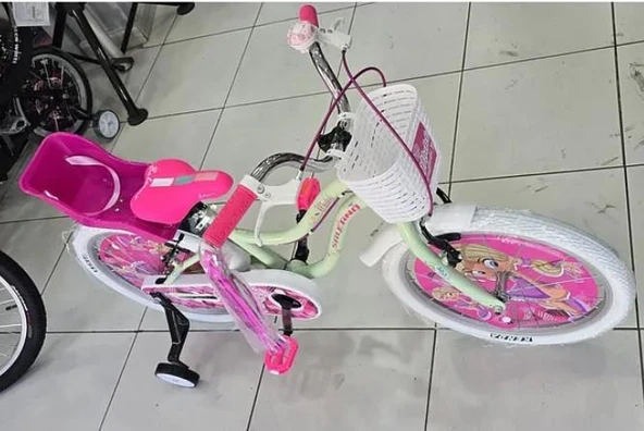 Salcano Muki 16 Jant Kız Çocuk Bisikleti Mint Yeşili Ön Arka Sepetli Kız Çocuk Bisikleti - 2