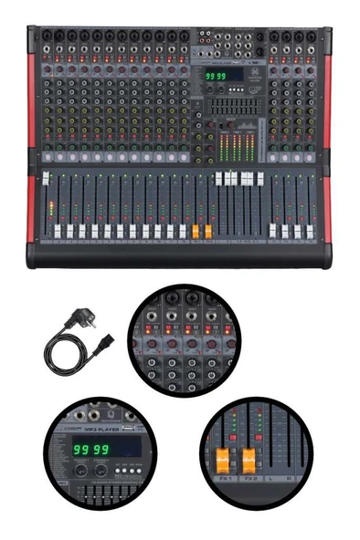 Maxword DC16-PRO 2x99 DSP Efekt Ses Mikseri 16 Kanal Deck Mixer - 2