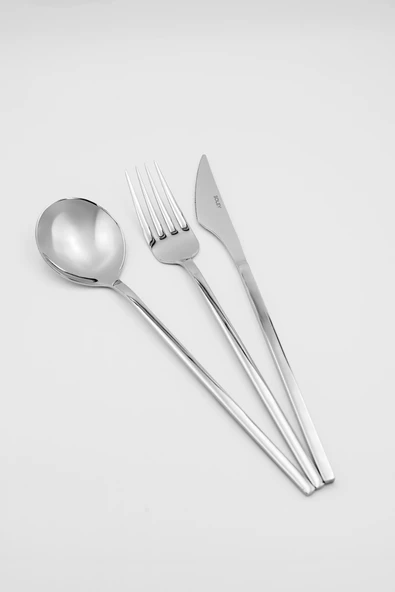 Soley | ZENIA | 6 kişilik 18 Parça Çatal Kaşık Bıçak Takımı - 2