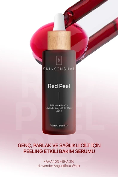 Skin Sensual Red Peel (aha 10%, Bha 2%) Canlandırıcı Ve Cilt Tonu Eşitleyici Kırmızı Peeling Serum ürün görseli 1