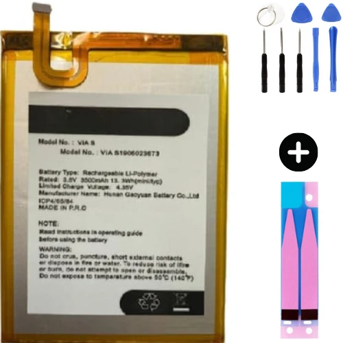 Casper Via S Uyumlu A Kalite Batarya Pil + Montaj Seti - 1