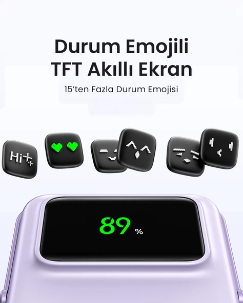 UGREEN Uno MagSafe Wireless 10.000 mAh 20W Hızlı Şarj Mini Powerbank, Mor, 45328 - 6