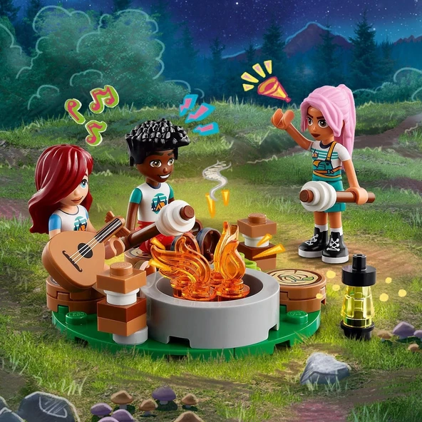 LEGO Friends Macera Kampı Şirin Kulübeler 42624-7 Yaş ve Üzeri Kız ve Erkek Çocuklar için 3 Mini Bebek ve 1 Tilki Figürü - 2
