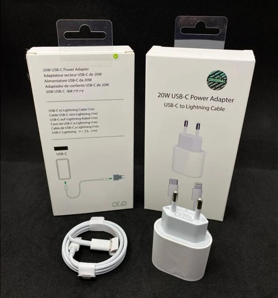 iPhone Lightning 20 Watt Hızlı Şarj Seti