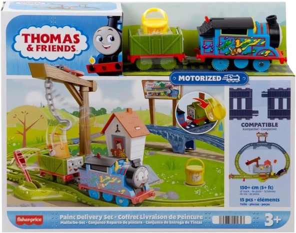 Fisher Price ve Arkadaşları Boya Teslimatı Motorlu Tren Seti HTN34 - 6