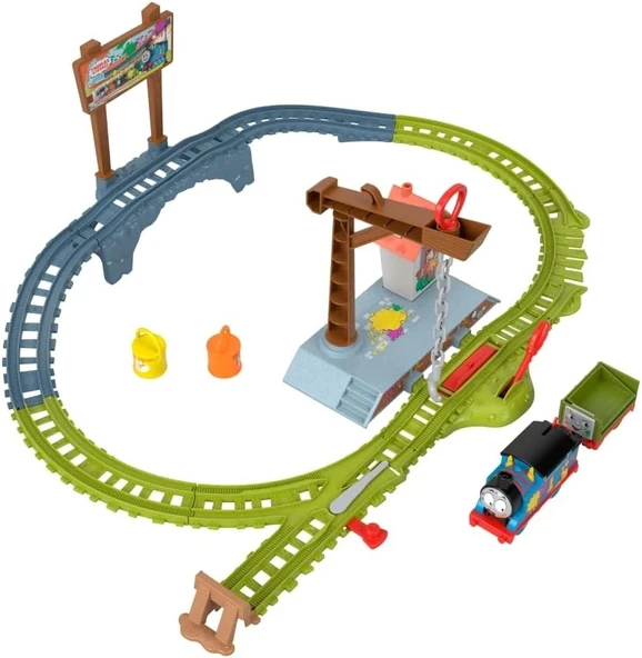 Fisher Price ve Arkadaşları Boya Teslimatı Motorlu Tren Seti HTN34