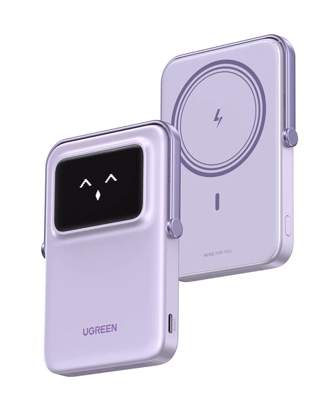 UGREEN Uno MagSafe Wireless 5.000 mAh 20W Hızlı Şarj Powerbank, Mor, 35606